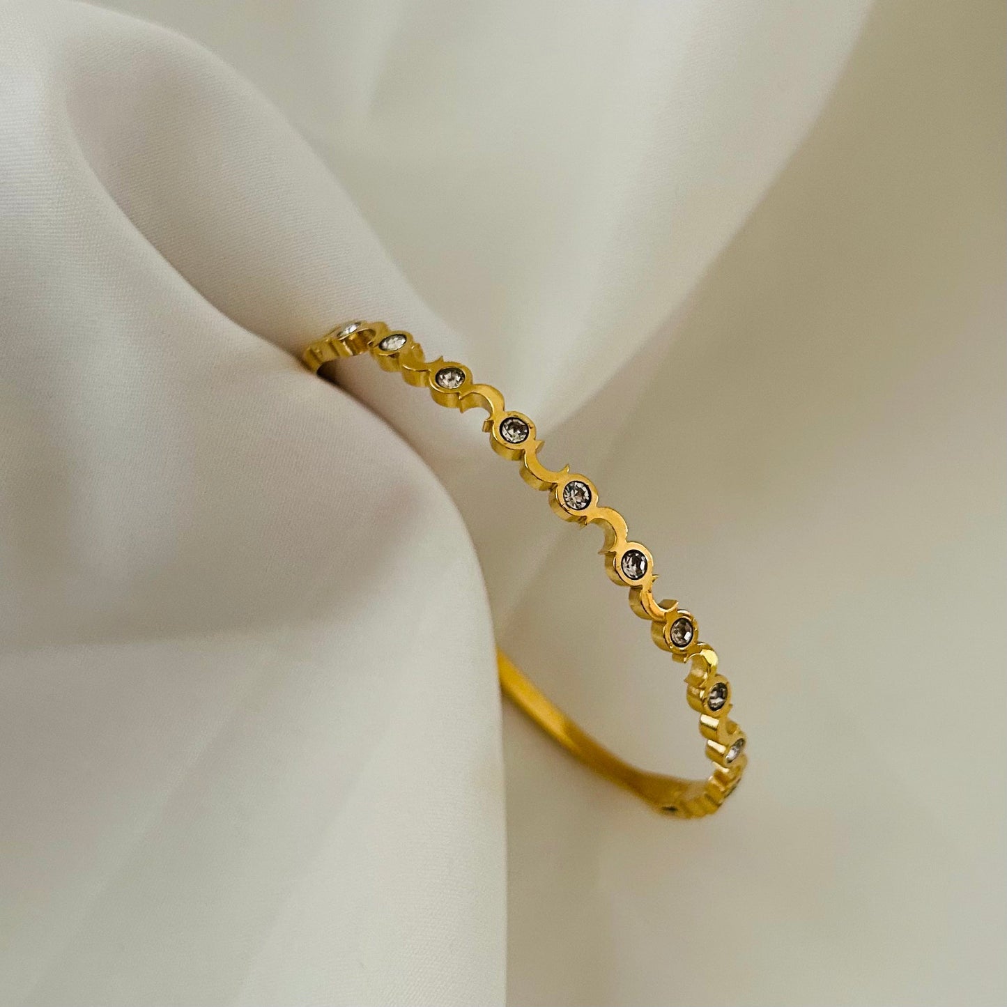 Lunar Stud Bangle Bracelet