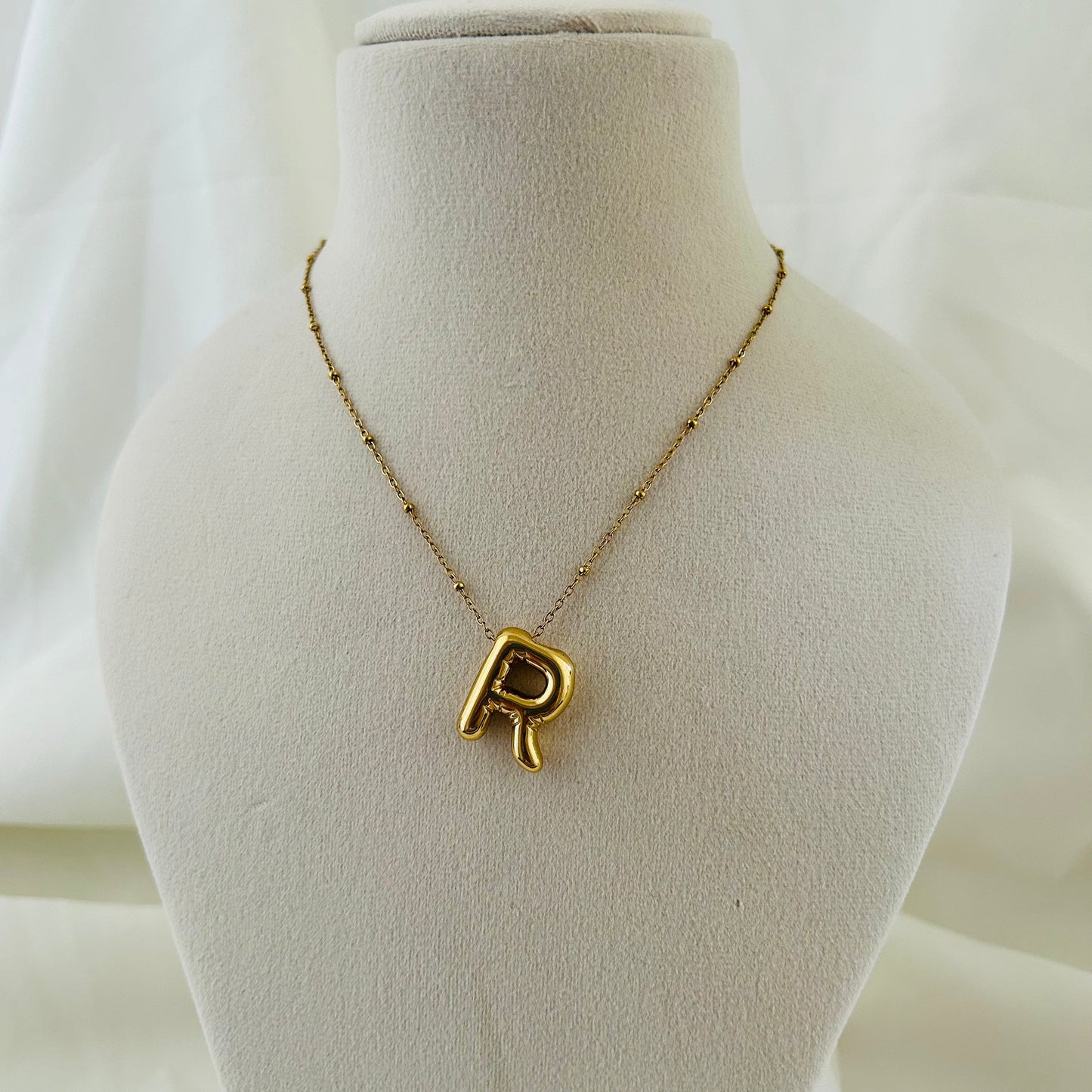 Glossy Initial Pendant – R