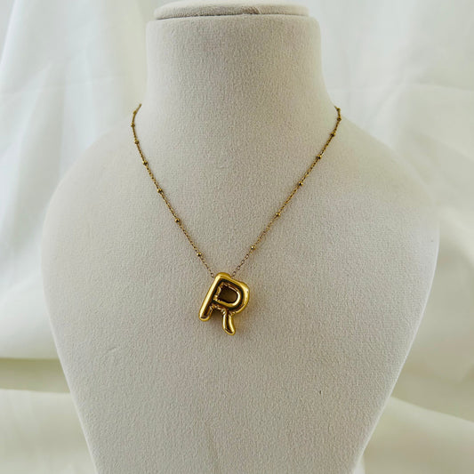Glossy Initial Pendant – R