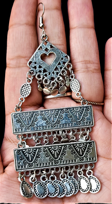Step up Heart Pattern Earrings Earrings Ear Rings Earrings ethnic Trincket Jewellry Jewelry Jewellery