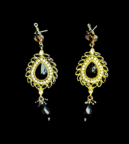 White and Black Big Stone Earrings Earrings Ear Rings Earrings ethnic Trincket Jewellry Jewelry Jewellery