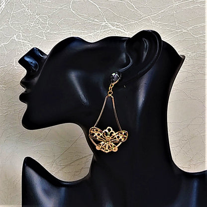 Glass Stone Butterfly Dangles Earrings Ear Rings Earrings party Trincket Jewellry Jewelry Jewellery