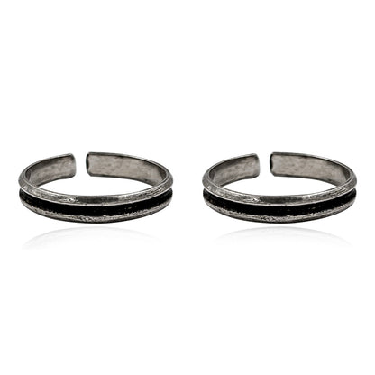 Silver Band Toe Rings