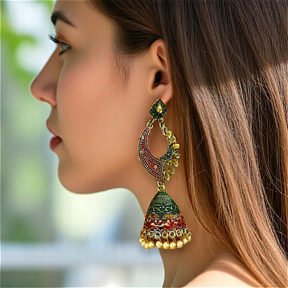 Long length traditional Fancy Jhumki Earrings Ear Rings Earrings ethnic Trincket Jewellry Jewelry Jewellery