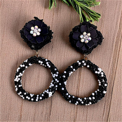 Light Weight Fancy Earrings Black Earrings Ear Rings Earrings party Trincket Jewellry Jewelry Jewellery