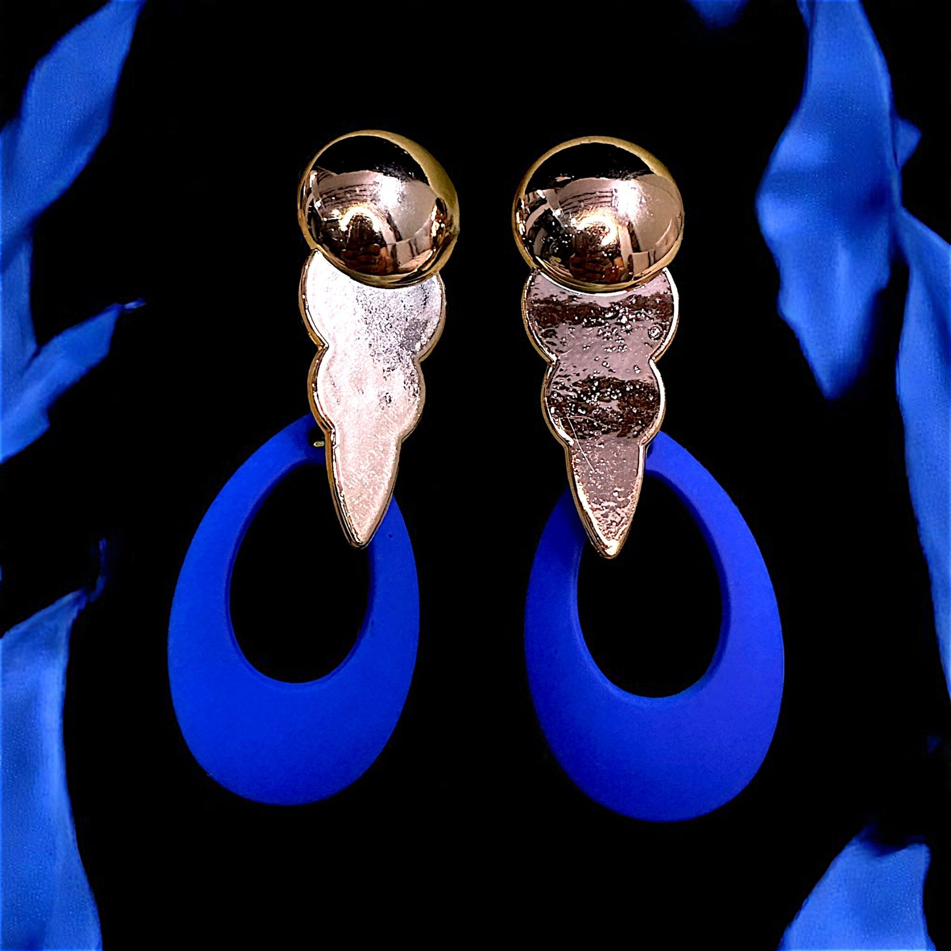 Matte Finish Drop Earrings Blue Earrings Ear Rings Earrings party Trincket Jewellry Jewelry Jewellery