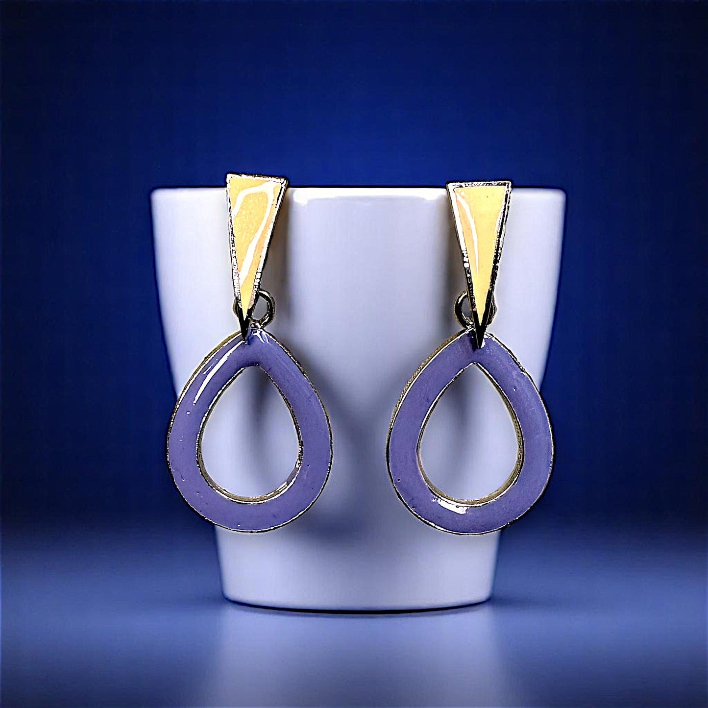 Funk Up Your Style with Colorful Earrings! Blue Drop Earrings casuals Ear Rings Earrings office Trincket Jewellry Jewelry Jewellery