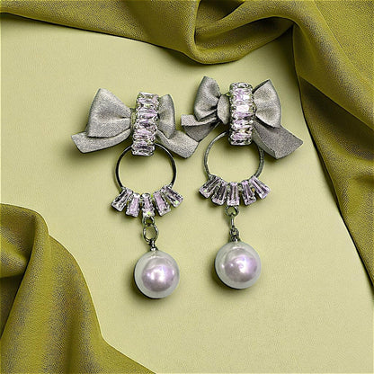 Bow Earrings Olive Earrings AD Ear Rings Earrings party Trincket Jewellry Jewelry Jewellery