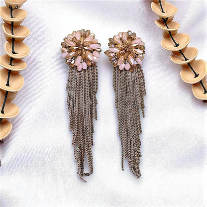 Korean Rice Bead Danglers Beige Earrings bead Ear Rings Earrings party Trincket Jewellry Jewelry Jewellery