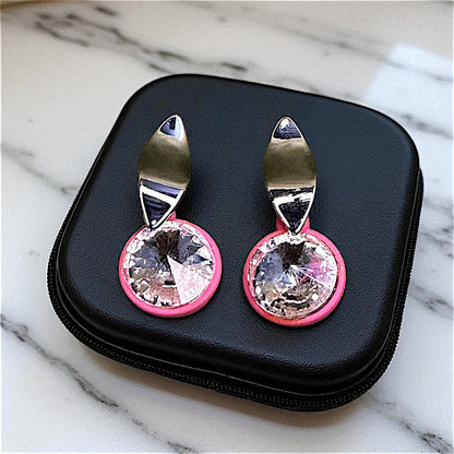 Cute Little Glass Bead Earrings Dark Pink Earrings casuals Ear Rings Earrings office Trincket Jewellry Jewelry Jewellery