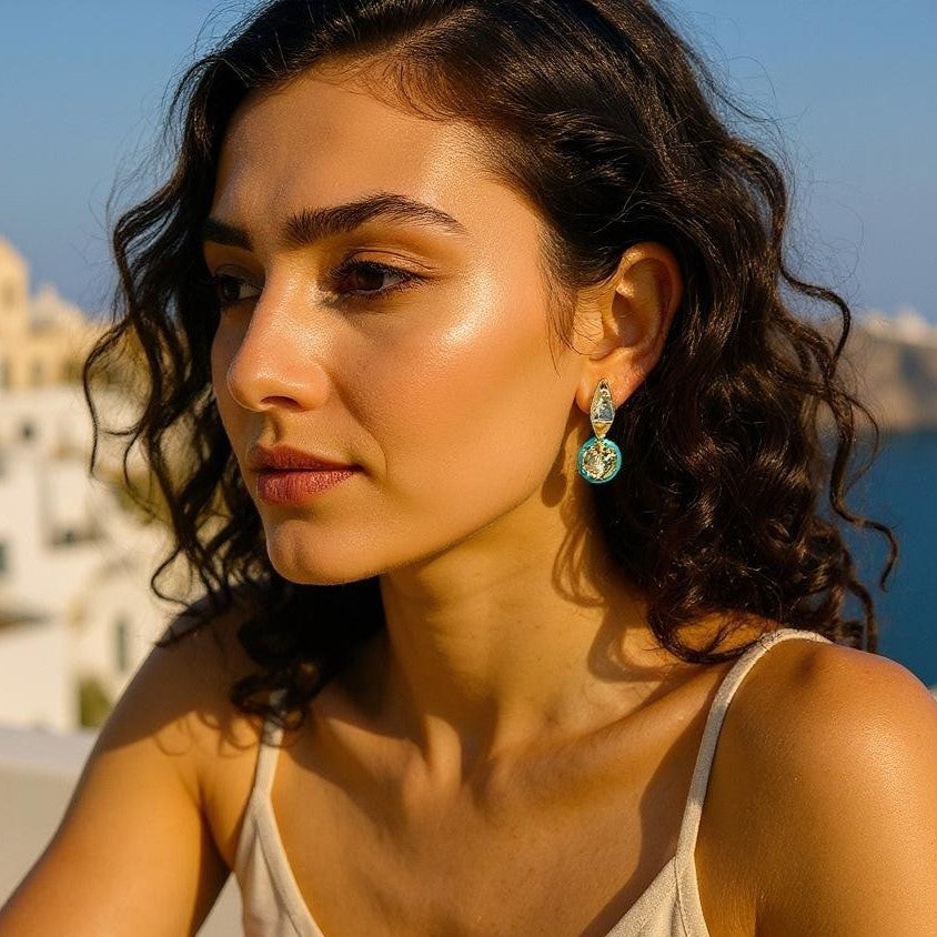 Cute Little Glass Bead Earrings Earrings casuals Ear Rings Earrings office Trincket Jewellry Jewelry Jewellery