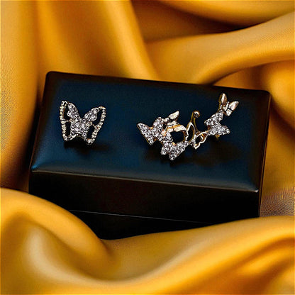Korean Butterfly Clip On Earrings Gold Earrings Ear Rings Earrings party Trincket Jewellry Jewelry Jewellery