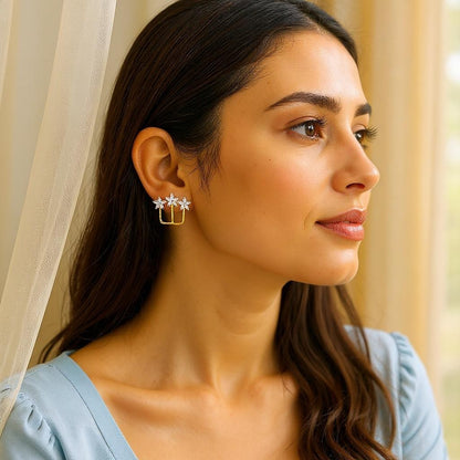 Trio Star Tops Earrings AD casuals Ear Rings Earrings office party Trincket Jewellry Jewelry Jewellery