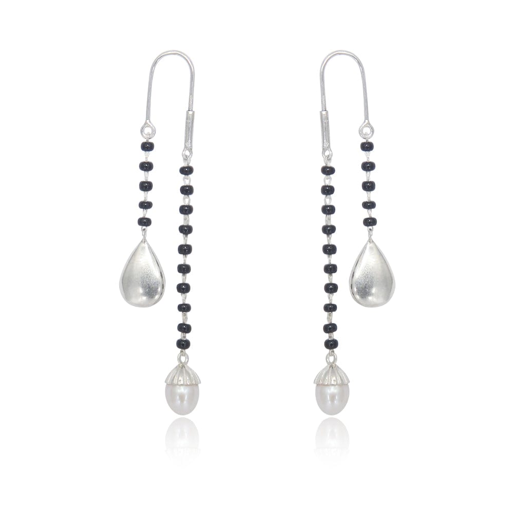 silver Mangalsutra oxidised earring