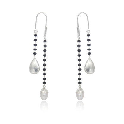 silver Mangalsutra oxidised earring