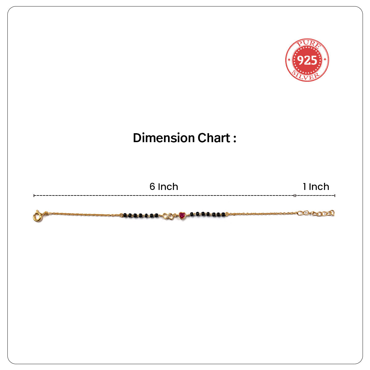 Infinity Heart Mangalsutra Bracelet