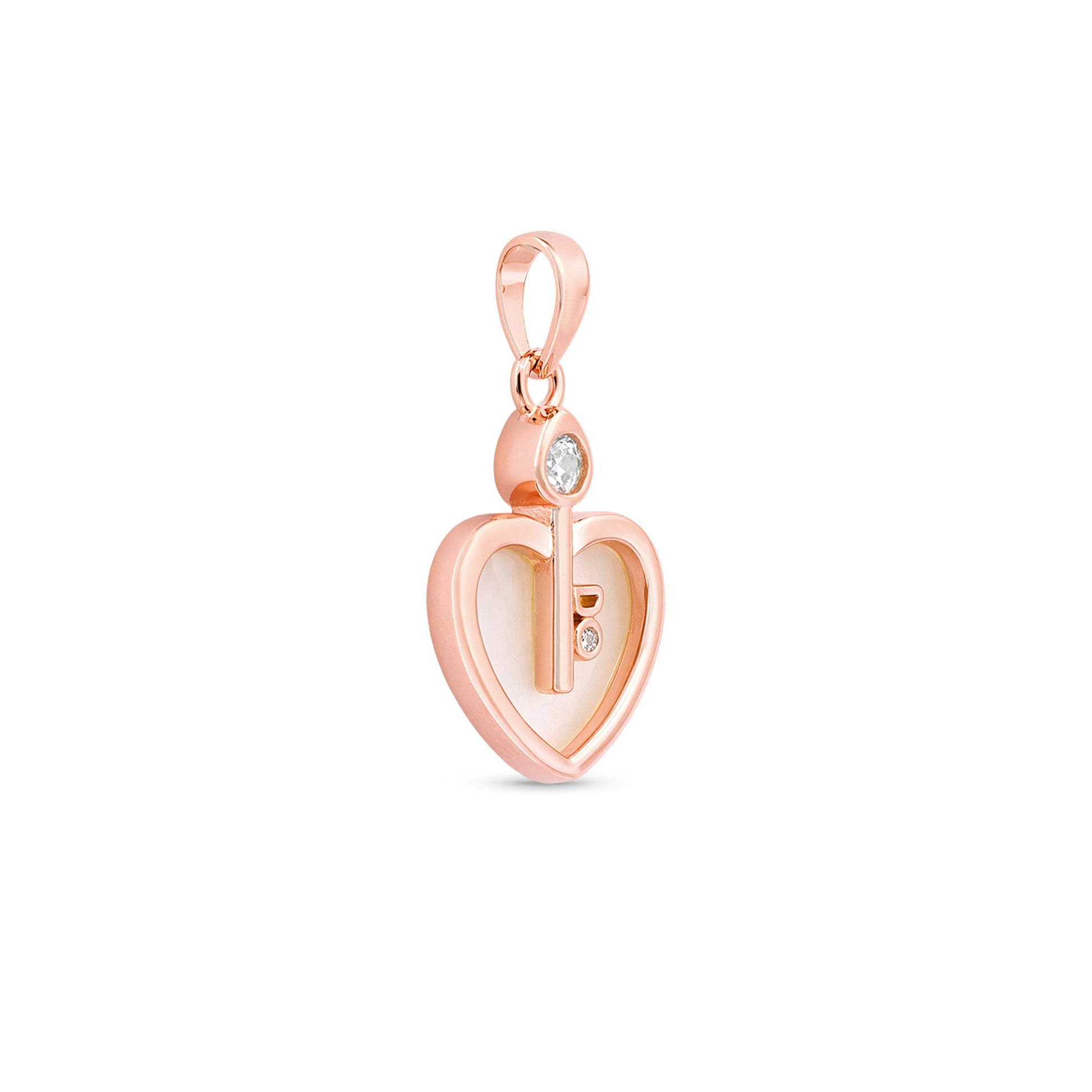 Secret Key Heart Silver Pendant