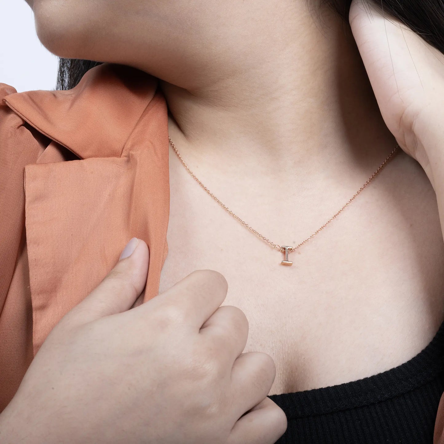 Infinite I Initial Necklace