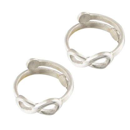 92.5 Sterling Silver Infinity Toe Ring (Pair)