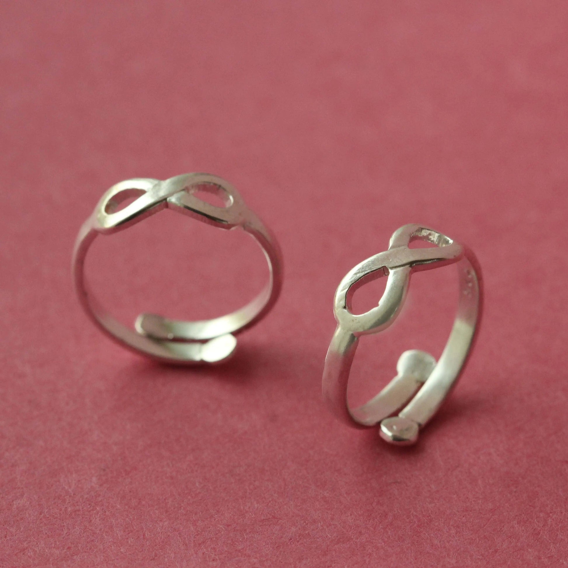 92.5 Sterling Silver Infinity Toe Ring (Pair)