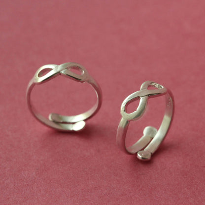 92.5 Sterling Silver Infinity Toe Ring (Pair)