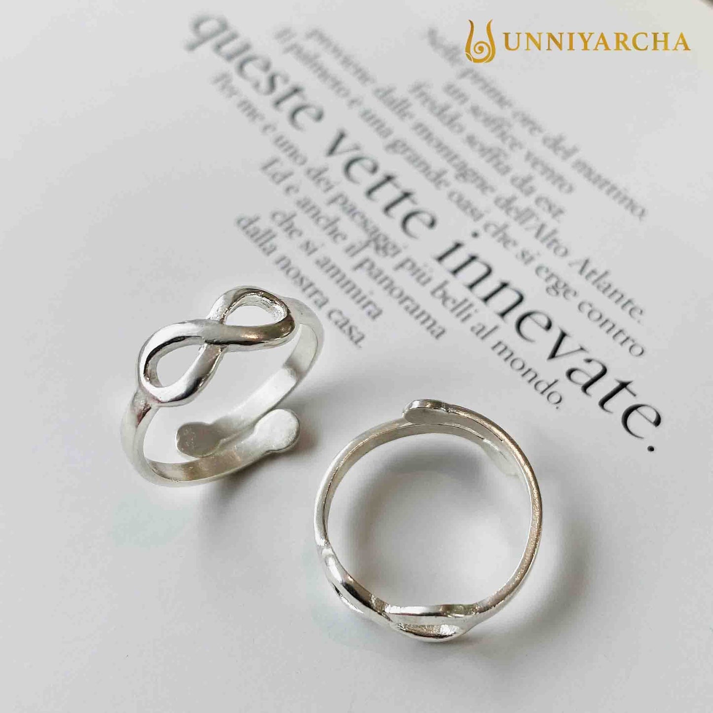 92.5 Sterling Silver Infinity Toe Ring (Pair)