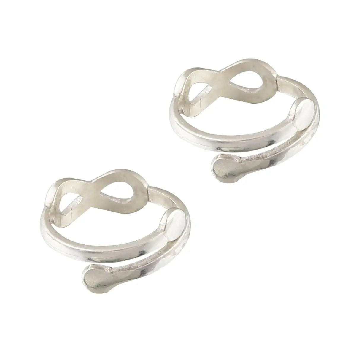92.5 Sterling Silver Infinity Toe Ring (Pair)