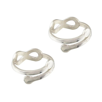 92.5 Sterling Silver Infinity Toe Ring (Pair)