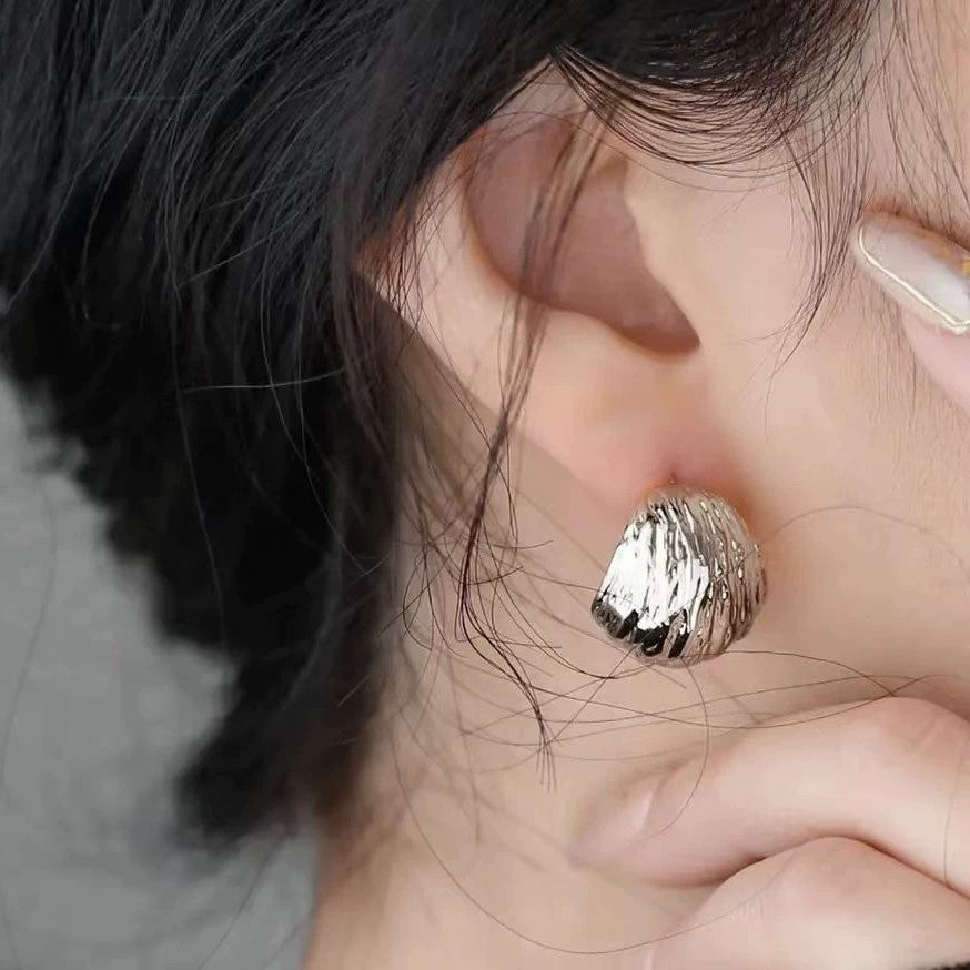 Sliver C Shaped Pin Earrings JLT11480