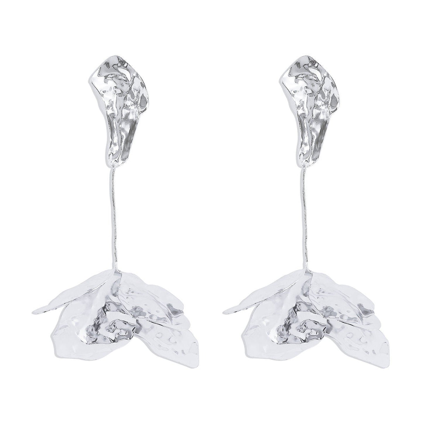 Sculptural Floral Drop Earrings