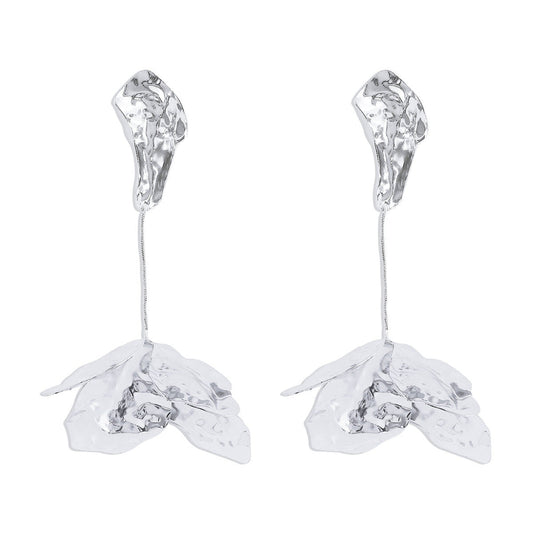 Sculptural Floral Drop Earrings