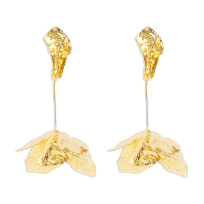 Sculptural Floral Drop Earrings