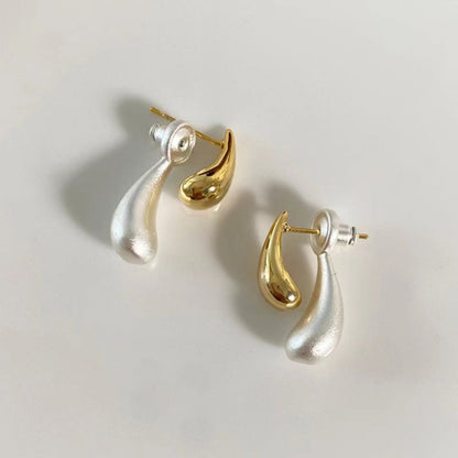 Dual Water Droplets Pin Earrings JLT12847