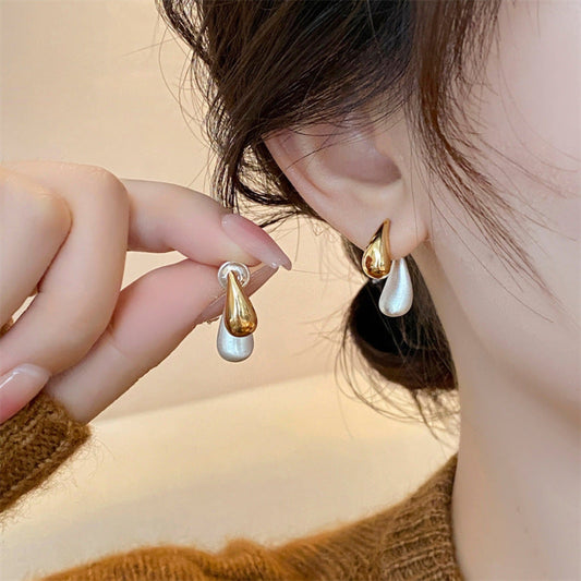 Dual Water Droplets Pin Earrings JLT12847