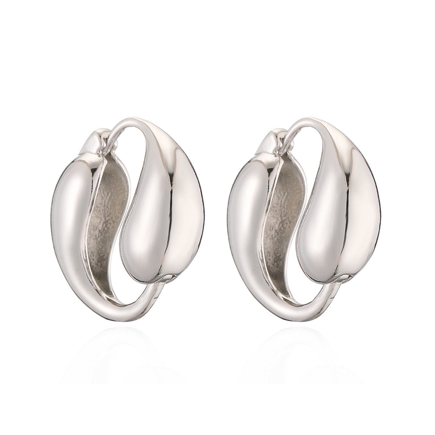 Dual Water Droplet Hoop Earrings JLT12860