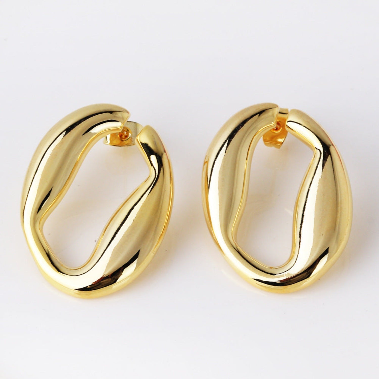 Gold Organic Pin Earrings JLT12861