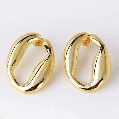 Gold Organic Pin Earrings JLT12861