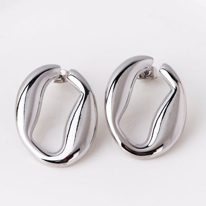 Chunky Silver Pin Earrings JLT12862