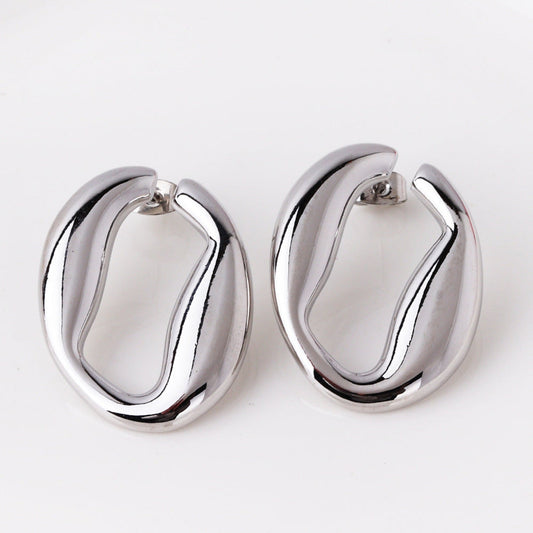 Chunky Silver Pin Earrings JLT12862