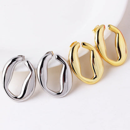 Chunky Silver Pin Earrings JLT12862