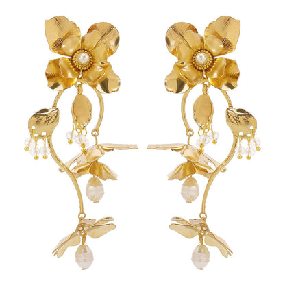 Vintage Floral  Drop Earrings JLT12865