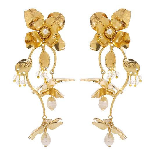 Vintage Floral  Drop Earrings JLT12865