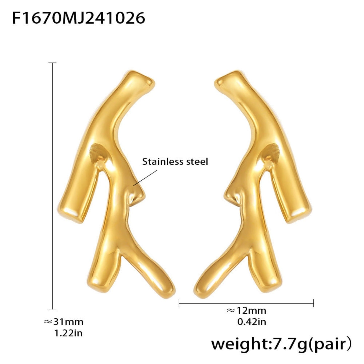 Coral Branch Stud Earring JLT12932