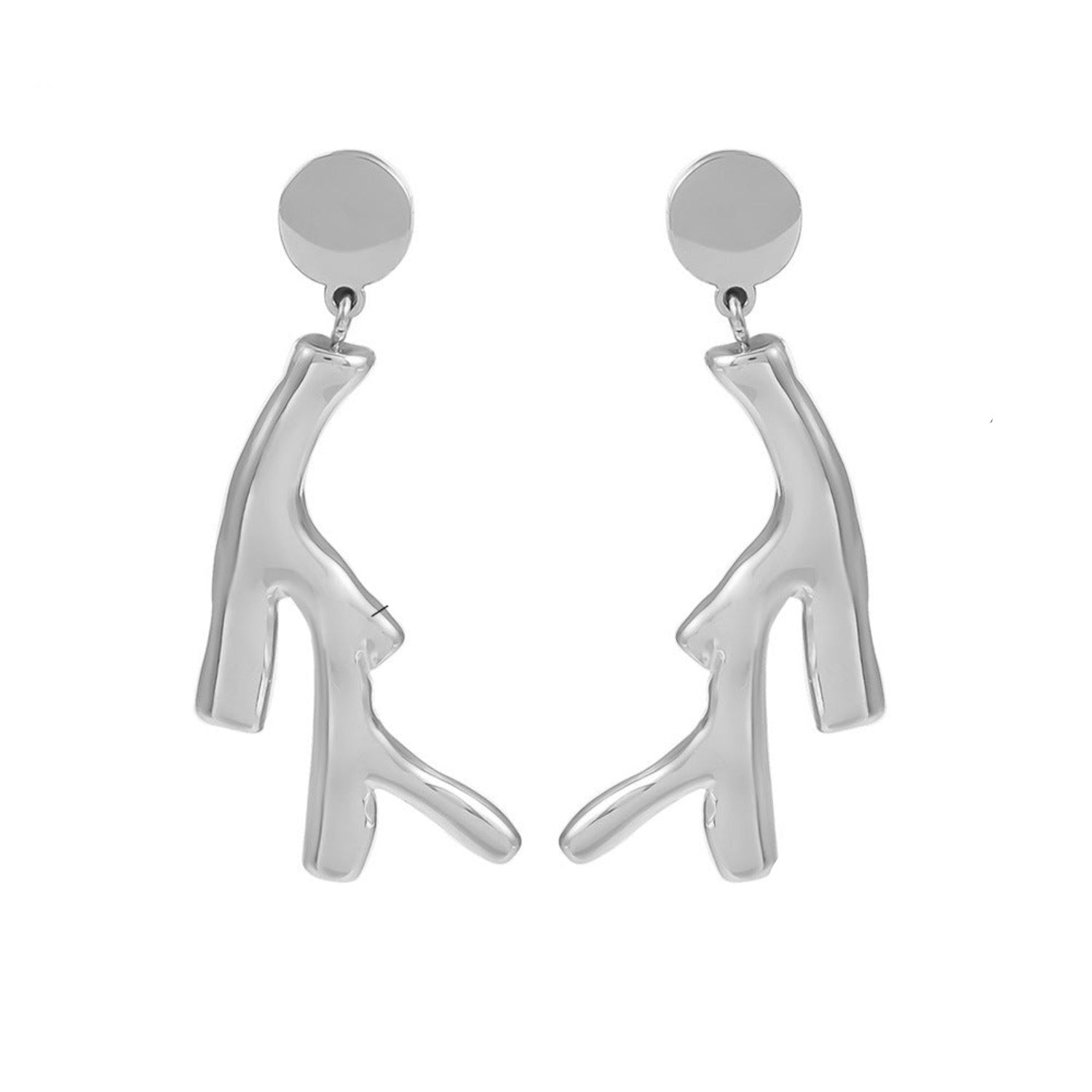 Coral Branch Silver Drop Earring JLT12951