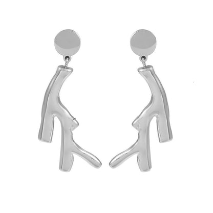 Coral Branch Silver Drop Earring JLT12951