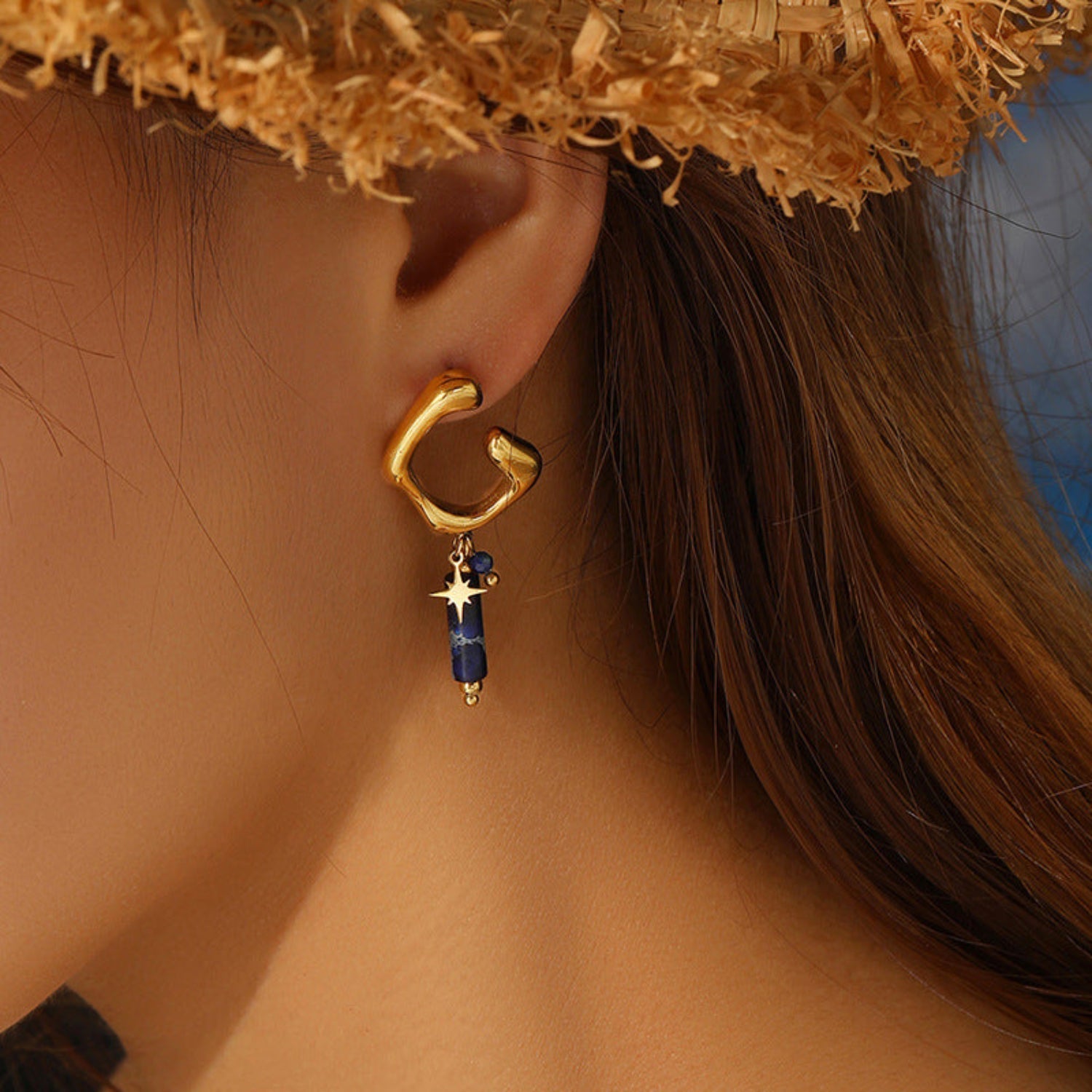 Starry Blue Cuff Earrings JLT13071