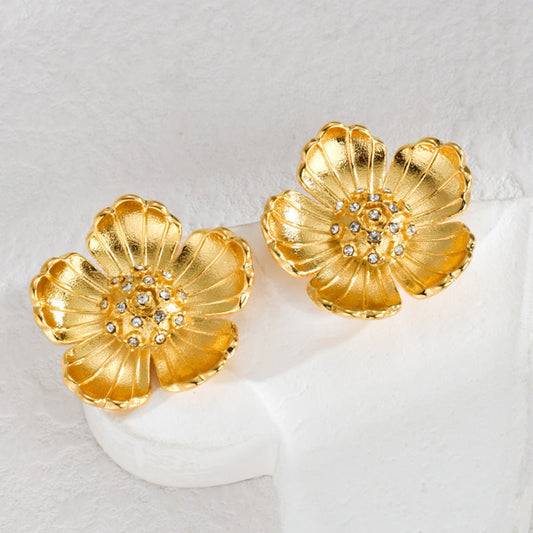 Golden Blossom Stud Earrings JLT13072