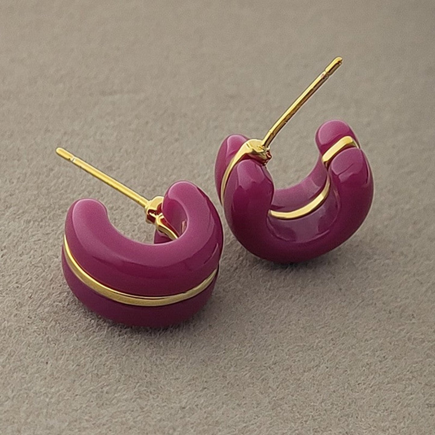 Modern Pink Resin Hoops JLT13674