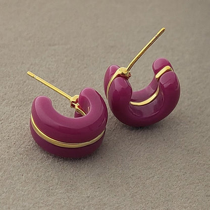 Modern Pink Resin Hoops JLT13674