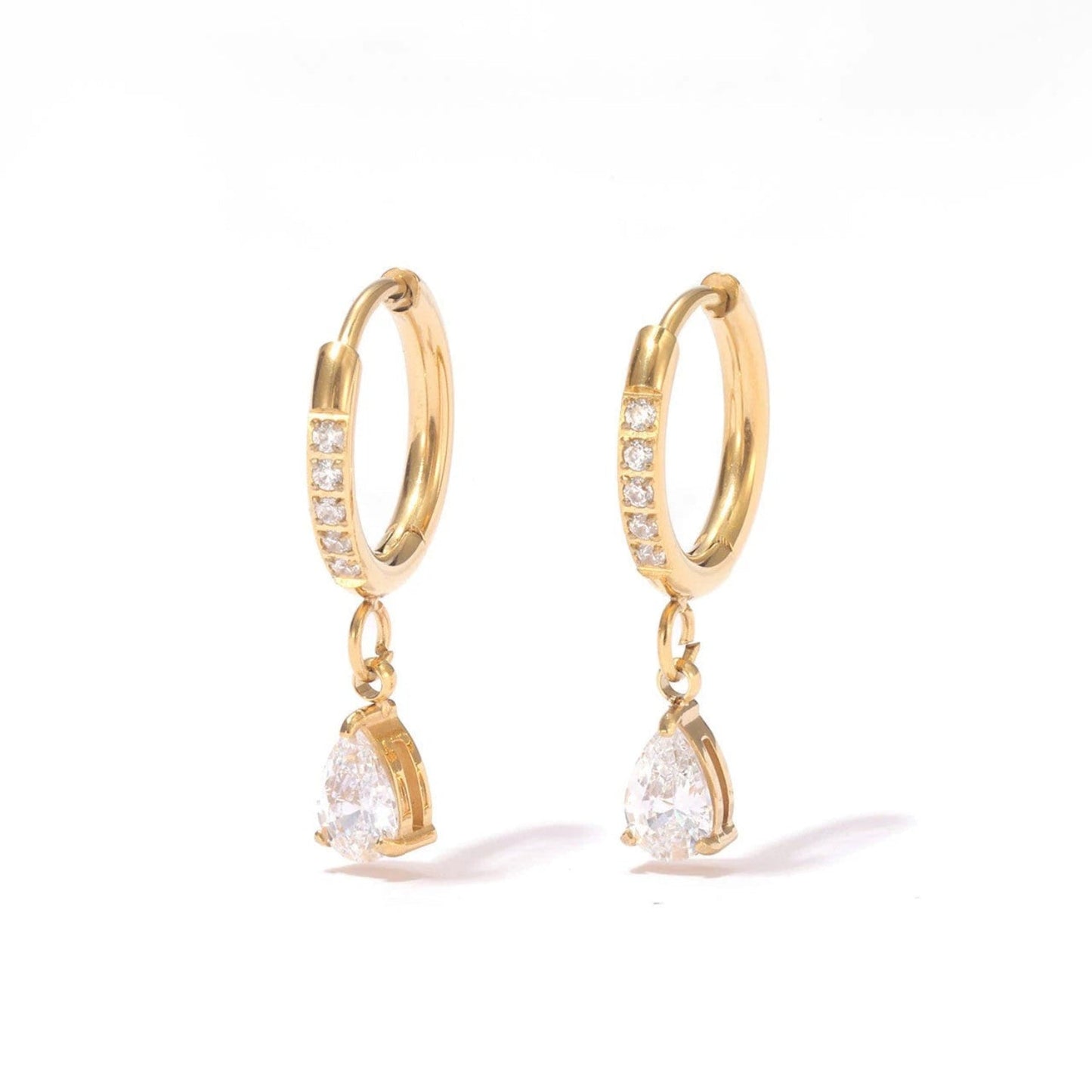 Gold Triple Hoop Statement Earrings JLT13698